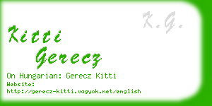 kitti gerecz business card